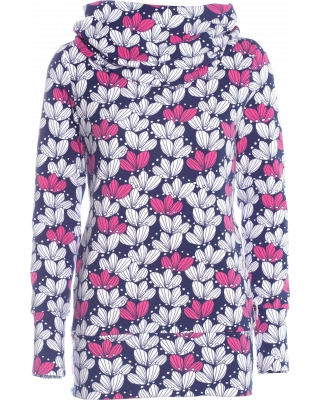 HALLA hoodie, Bouquet, blueberry - pink