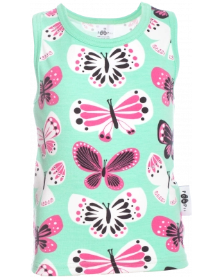 NILA shirt, Butterflies, mint - pink
