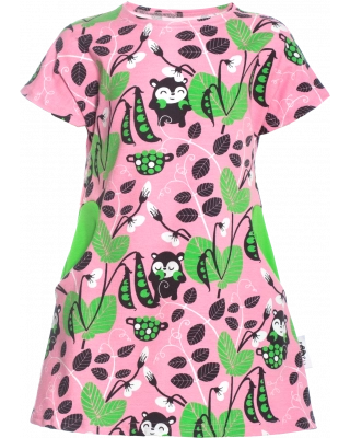 HERTTA dress, Peas, light pink - green