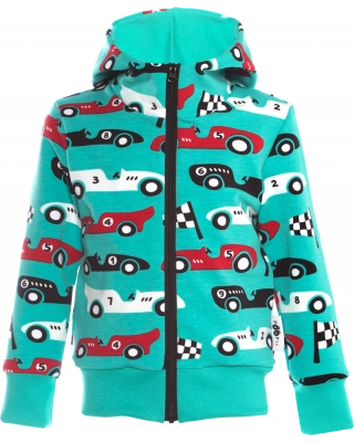RETKI hoodie, Race Cars, turquoise