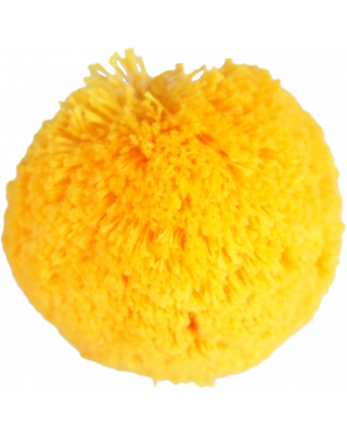 Cotton pom pom 7cm, yellow