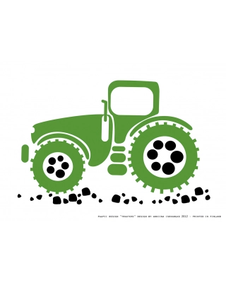 Poster A4, Tractor, green