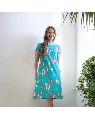 SOINTU dress, Buttercup, turquoise