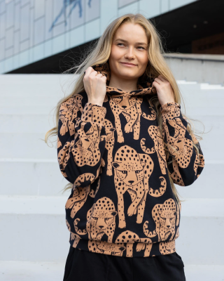 Cheetah collegetyg borstad, kinuski - svart