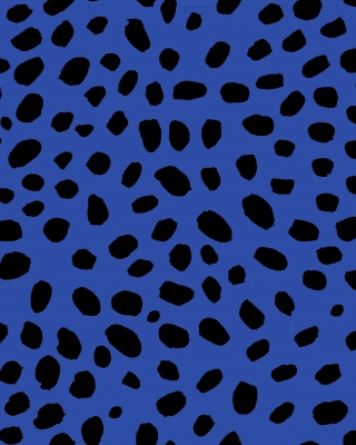 Jacquard knit, Cheetah dots, blue - black