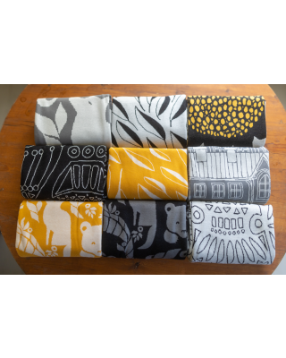 Jacquard neulos, Vanhakaupunki, tummanharmaa - luonnonvalkoinen