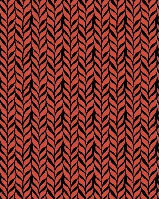 Plait jersey, rust - black