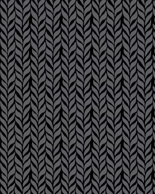 Plait jersey, dark grey - black
