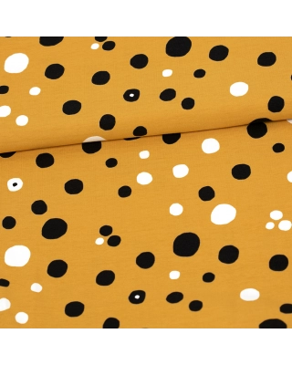 Dots organic jersey, ochre