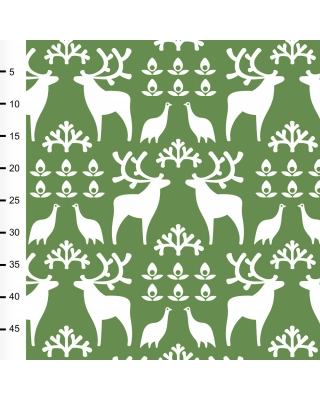 Reindeer organic jersey, forest