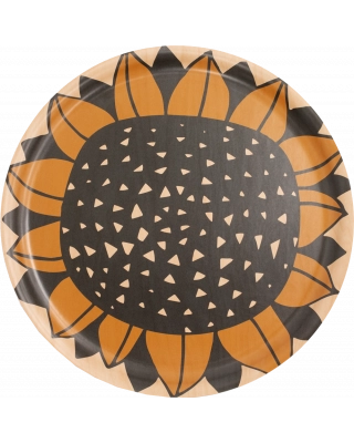 TRAY 35cm, Sunflower, ochre - birch