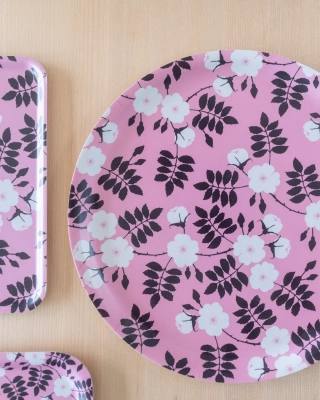 TRAY 35cm, Midsummer rose, light pink