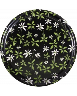 TRAY 35cm, Starflower, black - apple