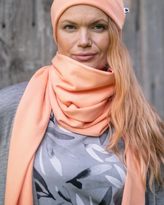 TRIANGLE SCARF, peach