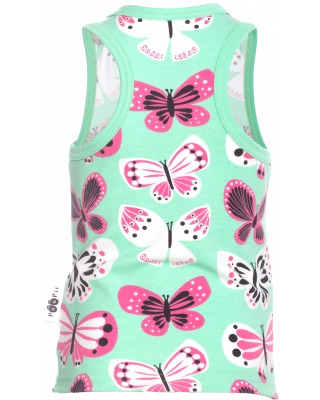 NILA shirt, Butterflies, mint - pink