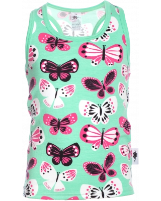 SILTA shirt, Butterflies, mint - pink