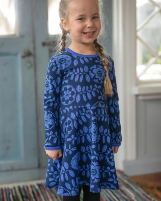 SINNA dress, Fleur, blue - storm