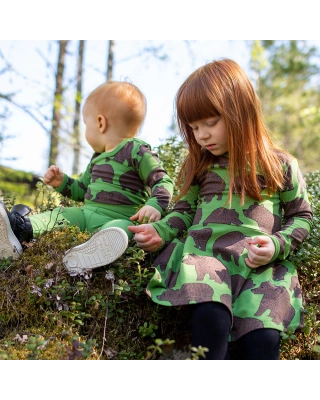 SINNA klänning, Ursa, skog - chokladbrun