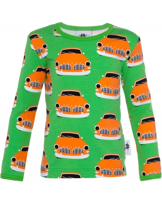 ULJAS top, Vintage cars, green - orange