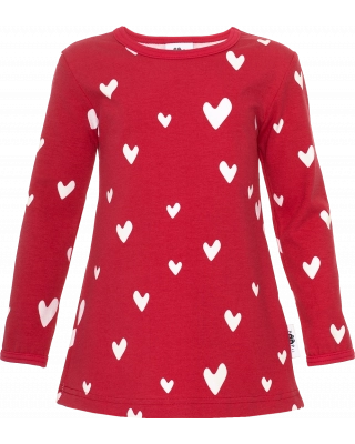 VIENO tunic, Hearts, red