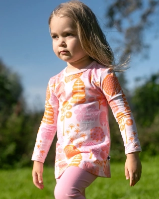 VIENO tunic, Park, soft pink - light pink - orange