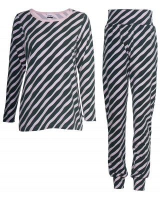 MALLA pajamas, Diagonal, soft pink - coniferous