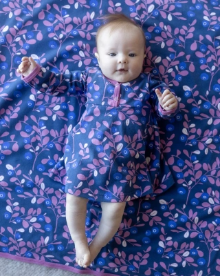 ONESIE DRESS, Varpu, blueberry - lilac