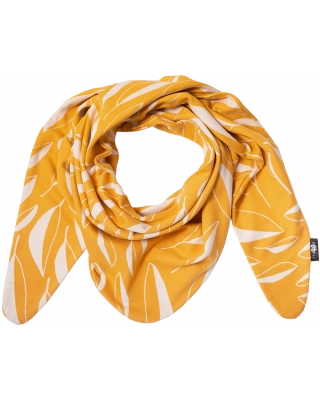 SCARF jacquard, Flow, ockra - naturvit