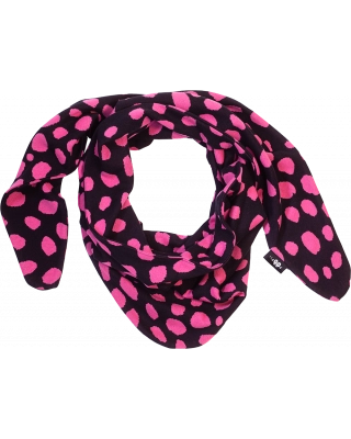 SCARF jacquard, Cheetah dots, black - pink