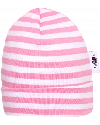 MÖSSA bomull, Striped, ljusröd - vit