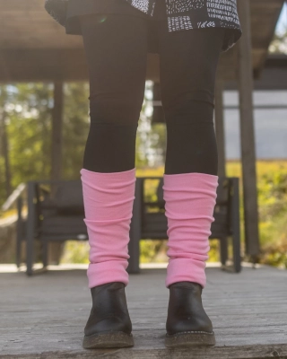 LEG WARMERS merino wool, light pink