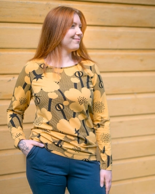 AAVA shirt, Buttercup, ochre