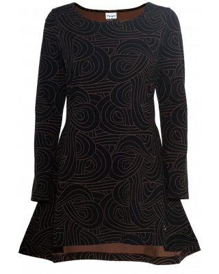 HEIJA tunic, Loop, choco - black