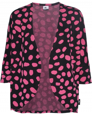 HELA kofta, Cheetah dots, svart - pink