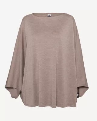 HYGGE poncho i merinoull, beige