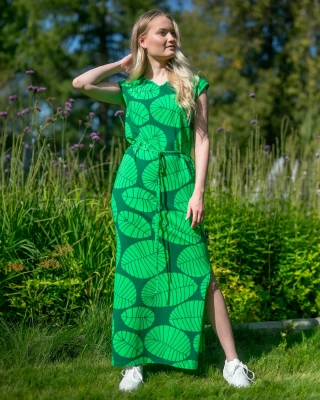 IIRIS dress, Banana leaf, green - dark green