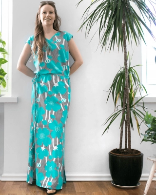 IIRIS dress, Buttercup, turquoise