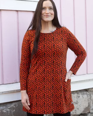 KANNEL tunic, Plait, rust