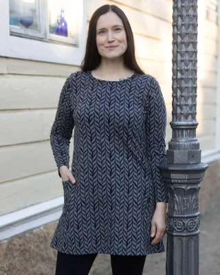 KANNEL tunic, Plait, dark grey