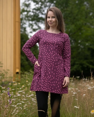 KANNEL tunic, Rain, beetroot - pink