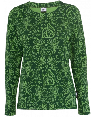 LOUNA  shirt, Mielikki, forest - dark green