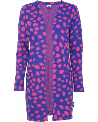 LUMO kofta, Cheetah dots, blå - pink