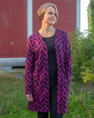 LUMO cardigan, Plait, purple