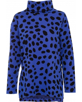 PALO sweater, Cheetah dots, blue - black