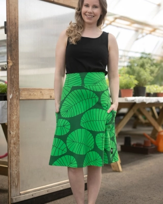 PISARA skirt, Banana leaf, green - dark green