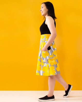 PISARA skirt, Buttercup, sun - black