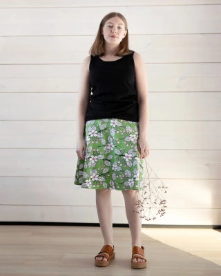 PISARA skirt, Apple garden, forest - light pink