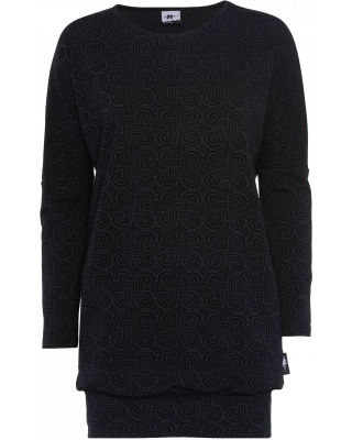 POLKU tunic, Looped square, shadow - black