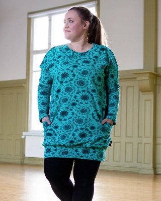 POLKU tunic, Lumme, turquoise