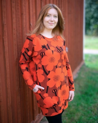 POLKU tunic, Buttercup, rust